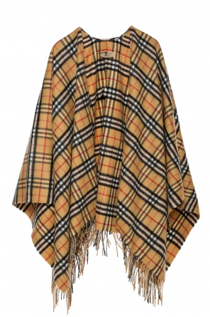 Checked cashmere poncho, zdjęcie 1 Checked cashmere poncho od Burberry